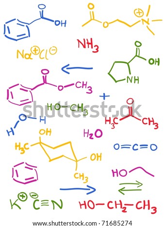 Chemical structures - vector.