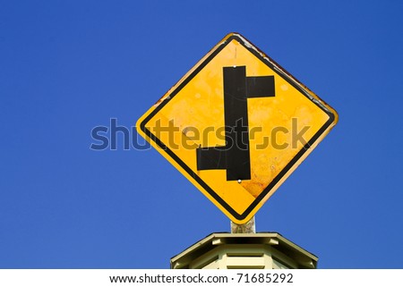The Direction sign turn left and turn right