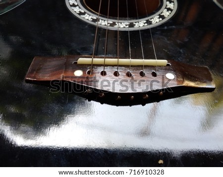 Close up of Acoustic Guitar
