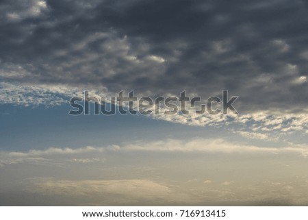 Abstract curvy clouds during sunset in Djibouti, East Africa