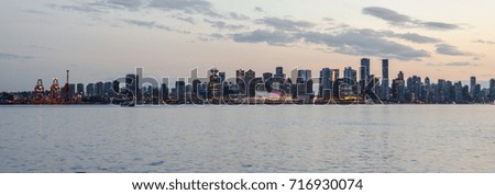 Downtown Vancouver at dusk