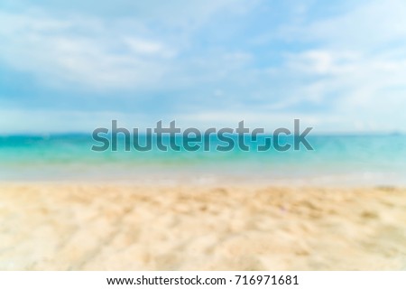 Abstract blur beautiful tropical beach and sea landscape for background