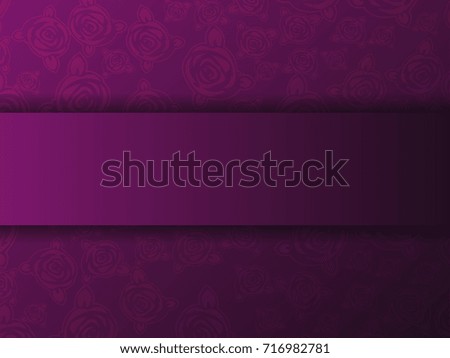 Western Purple Floral Greeting Card Template, Rose, Romantic