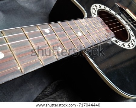 Close Up of Acoustic Guitar
