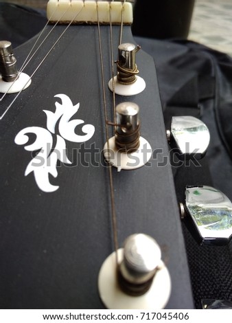 Close Up of Acoustic Guitar

