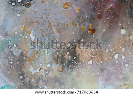 Abstract galaxy painting. Hand painted watercolor background. High resolution photo.