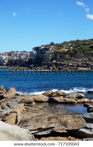 Cliffs over the sea at Sydney Australia