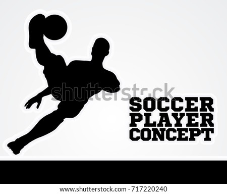 An illustration of a silhouette soccer player kicking the football ball