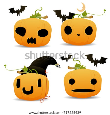 Pumpkins for Halloween.Vector EPS 10