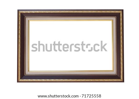 blank photo frame isolate on white background