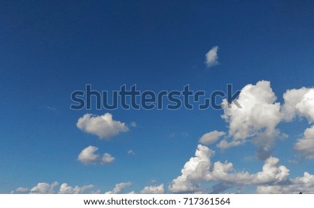 Nice blue sky with cloudy. Image has grain or noise and soft focus when view at full resolution