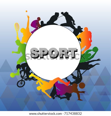 sports logo color full abstract pattern