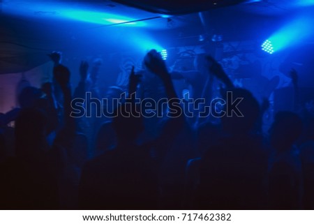 People in a nightclub. Night club background.
