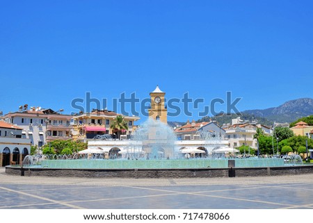 Beautiful fountain in the city