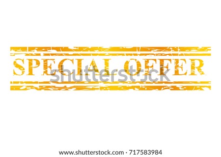 Golden Stamp Effect : Special Offer, Isolated on White
