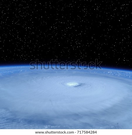 Hurricane from space. On earth. The elements of this image furnished y NASA.