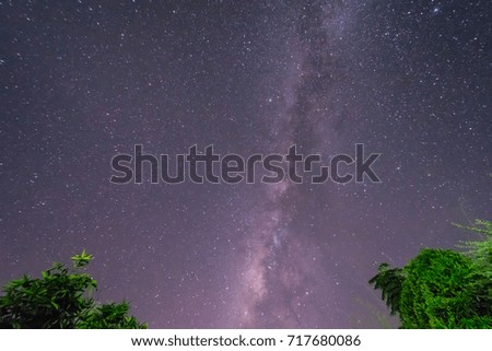 The milky way of Galaxy ,space  night scene background