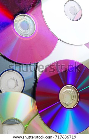 Cd,dvd reflective shiny cd dvds background texture pattern.