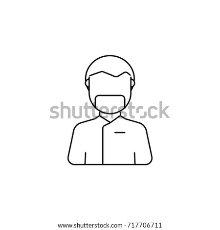 Medical surgery doctor avatar icon on white background