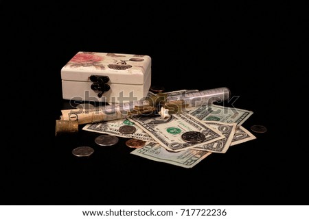 Jewelry box and money