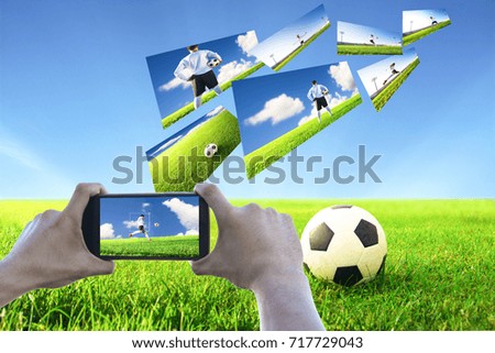Take a football picture with your mobile phone