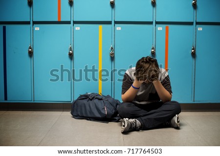 Young student torturing of school bullying Royalty-Free Stock Photo #717764503