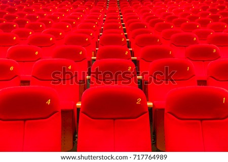 red chair in the theater
