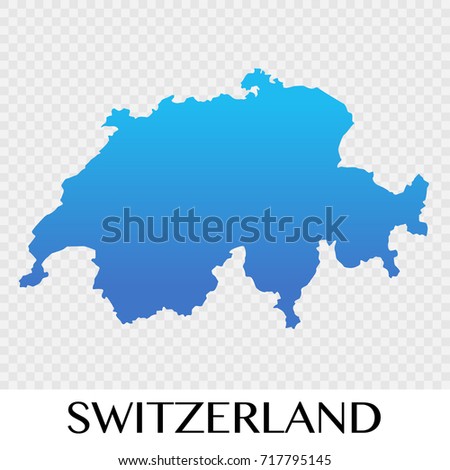 Switzerland map in Europe continent illustration design