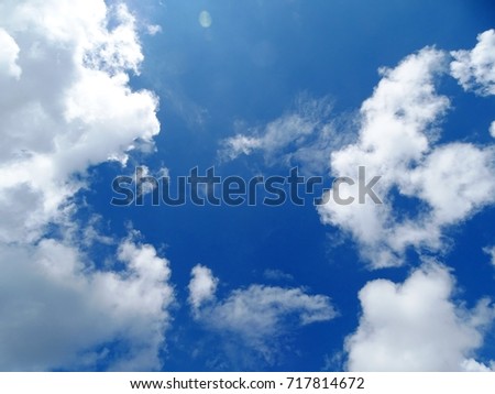Clouds and blue sky.
