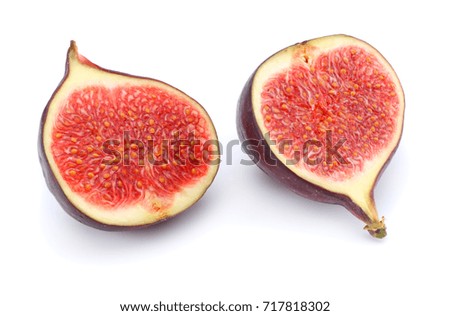 Figs fruits isolated on white. full depth of field