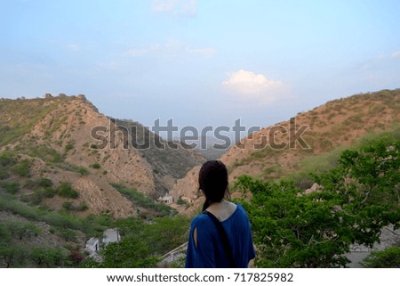 Young woman looking into Valley
