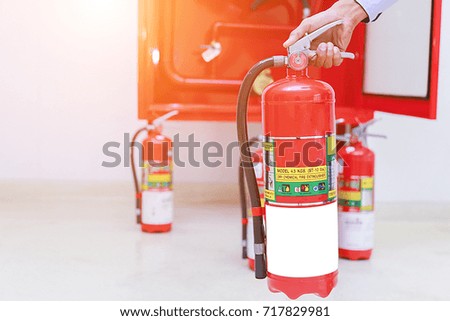Fire extinguisher and fire hose