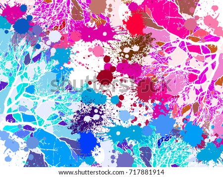 Background colored paint stains. Vector