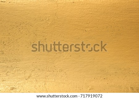 Golden Concrete wall texture for text and background