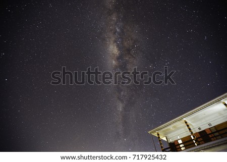 Milky way over the house