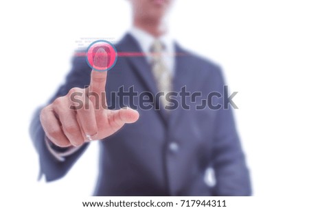 businessman pressing security button on virtual screens,Cyber security ,business, technology, internet and networking concept