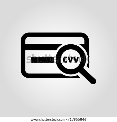 Credit card vector icon with CVV security code at back side  Royalty-Free Stock Photo #717955846