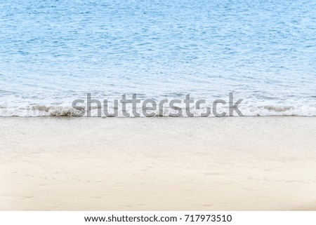 blue sea wave on beach, vacation concept background , selective focus