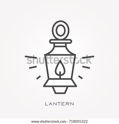 Line icon lantern