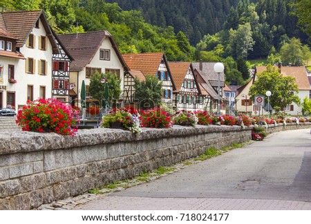Beautiful Schiltach in Black Forest, Germany Royalty-Free Stock Photo #718024177