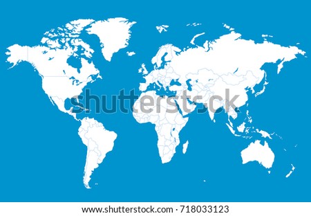 White world map