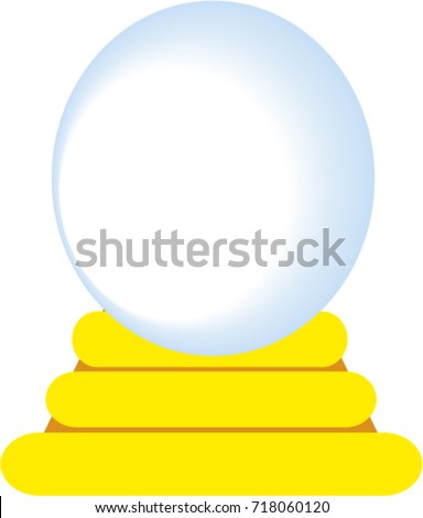 Cartoon magic ball  vector illustration isolated on white background. Icon, clip art. 
