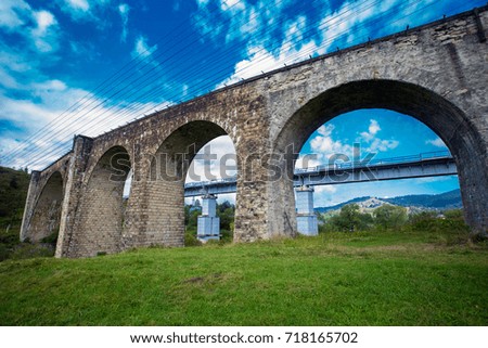 The longest old historical stone railway bridge in Europe