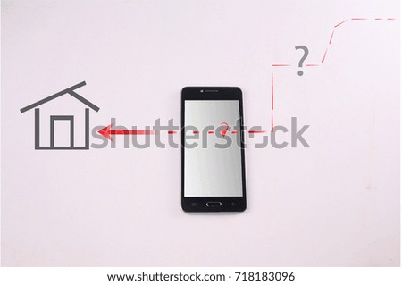 Photo for  send location application on mobile with white background 