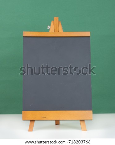 Black chalkboard.