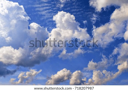 Blue sky and clouds. Backdrop for banner, card, web, advertisement