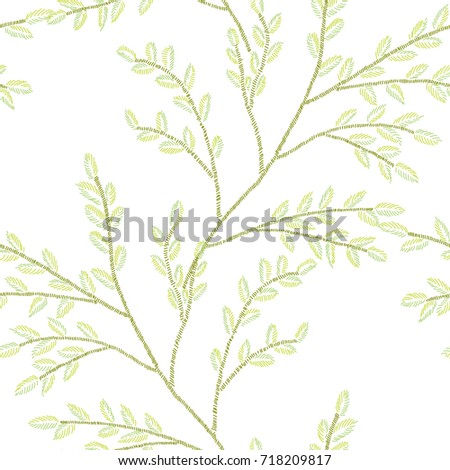 Elegant bouquet with green leaves, design element. Can be used for cards, invitations, fashion ornaments, fabrics, manufacturing, clothing design. Embroidery style decorative flowers. Editable