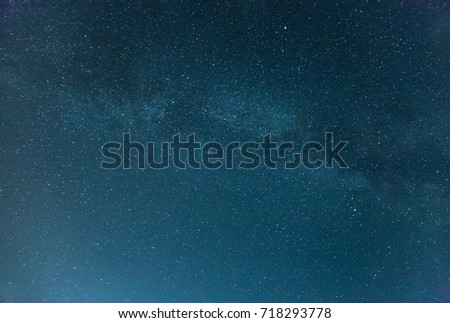 Beautiful background of the stars in the night sky. Real photo.