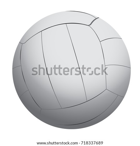 Isolated volleyball ball on a white background, Vector illustration