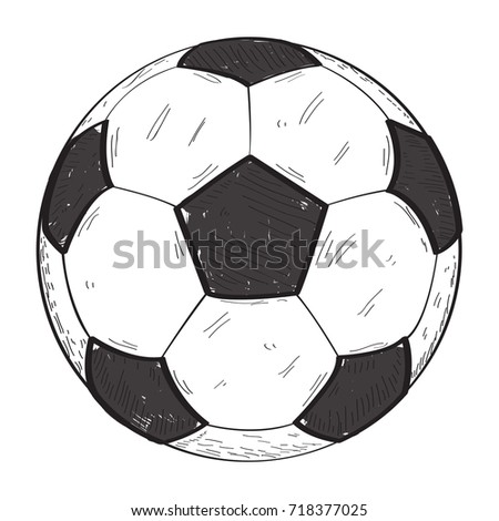 Isolated retro soccer ball on a white background, Vector illustration